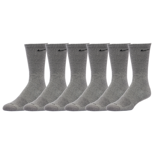 

Nike Mens Nike 6 Pack Everyday Plus Cushioned Socks - Mens Carbon Heather/Black Size L