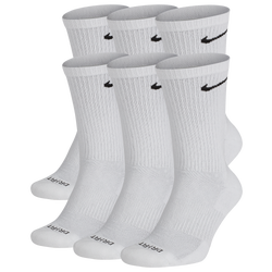 Men's - Nike 6 Pack Everyday Plus Cushioned Socks - Black/White