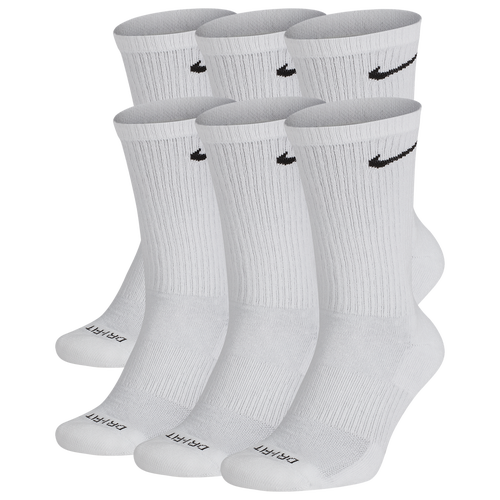 Shop Nike Men's   6 Pack Everyday Plus Cushioned Socks In White/black