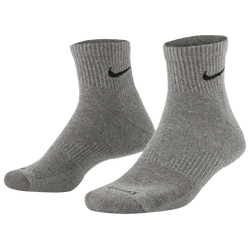 Men's - Nike 6 Pack Dri-FIT Plus Quarter Socks - Carbon Heather/Black