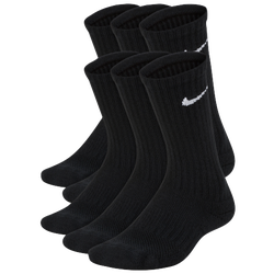 Boys' Grade School - Nike 6 Pack Cushioned Crew Socks - Black/White