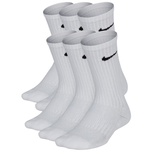 

Nike Boys Nike 6 Pack Cushioned Crew Socks - Boys' Grade School White/Black Size S