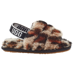 Girls' Toddler - UGG Fluff Yeah Slides - Brown/Black