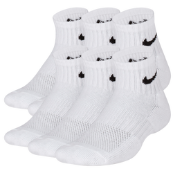Boys' Grade School - Nike 6 Pack Cushioned Quarter Socks - White/Black