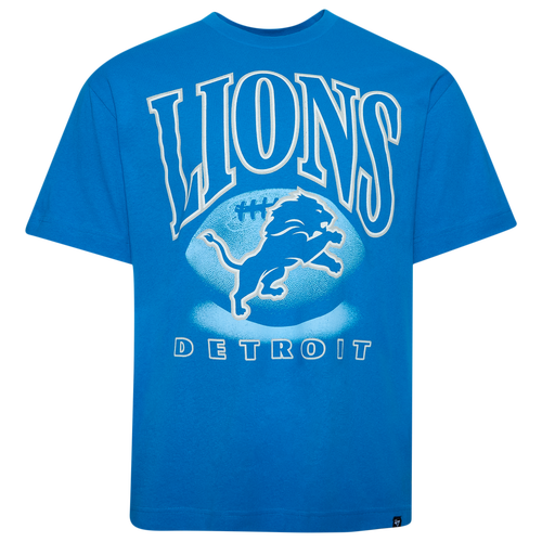 47 Brand Mens Detroit Lions NFL Detroit Lions Power Short Sleeve T-Shirt - - Blue Raz