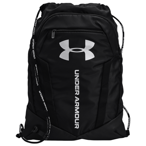 Under Armour Undeniable Sackpack In Black/metallic Silver