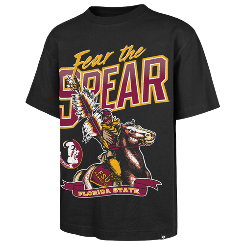 47 Brand Mens Florida State Seminoles Wild Short Sleeve T-Shirt - - Black Size XXL