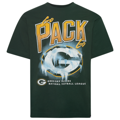 47 Brand Mens Green Bay Packers NFL Green Bay Packers Wild Short Sleeve T-Shirt - - Dark Green