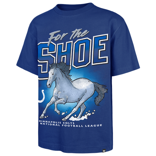 47 Brand Mens Indianapolis Colts NFL Indianapolis Colts Wild Short Sleeve T-Shirt - - Royal