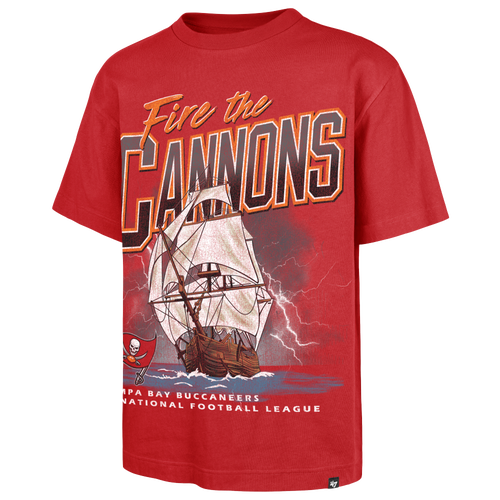 47 Brand Mens Tampa Bay Buccaneers NFL Tampa Bay Buccaneers Wild Short Sleeve T-Shirt - - Red Size XL