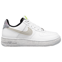 Boys' Grade School - Nike Air Force 1 Crater - White/Volt