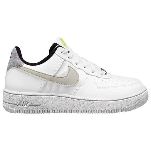 

Boys Nike Nike Air Force 1 Crater - Boys' Grade School Shoe White/Volt Size 04.0
