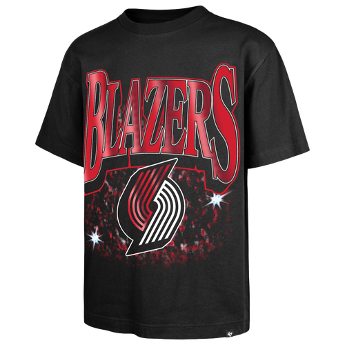 47 Brand Mens NBA Portland Trail Blazers Flashbulb Fndtn TS - - Black