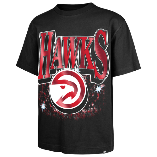 47 Brand Mens Atlanta Hawks Hawks Flashbulb Foundation T-Shirt - - Black