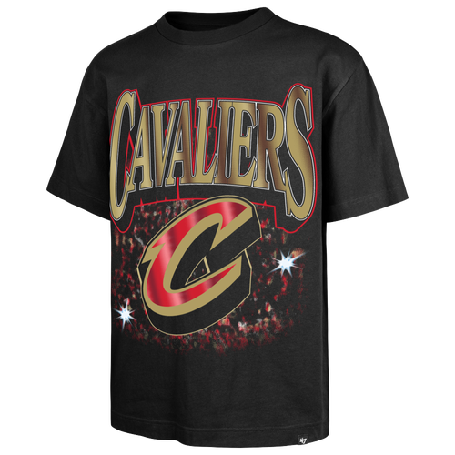 47 Brand Mens Cleveland Cavaliers Cavaliers Flashbulb Foundation T-Shirt - - Black