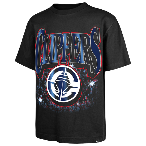 47 Brand Mens Los Angeles Clippers Clippers Flashbulb Foundation T-Shirt - - Black