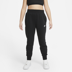 Girls' Grade School - Nike LBR Club Fleece Pants  - Black/White