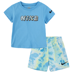 Boys' Infant - Nike Tie Dye Club Shorts Set - Blue/Black