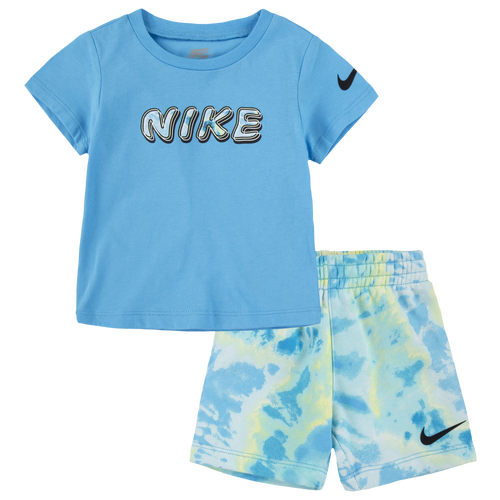 

Boys Infant Nike Nike Tie Dye Club Shorts Set - Boys' Infant Blue/Black Size 12MO