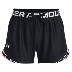 Girls' Grade School - Under Armour Play Up Tri Color Shorts - Black/White