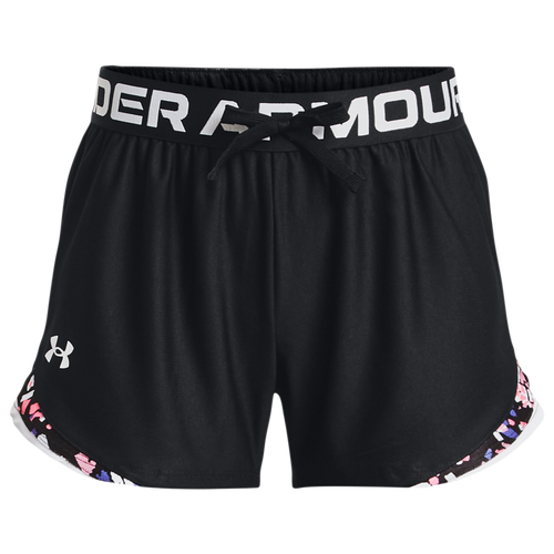 

Girls Under Armour Under Armour Play Up Tri Color Shorts - Girls' Grade School Black/White Size M