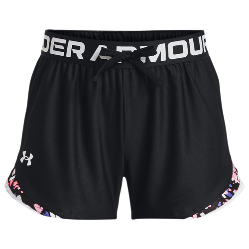 

Girls Under Armour Under Armour Play Up Tri Color Shorts - Girls' Grade School Black/White Size S