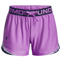 Girls' Grade School - Under Armour Play Up Tri Color Shorts - Lunar Purple/Midnight Navy