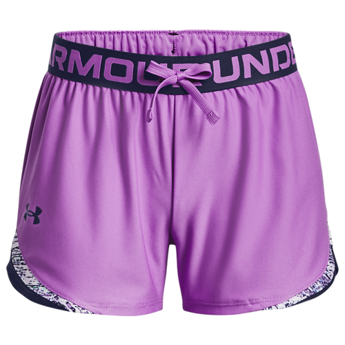 Shop Under Armour Girls   Play Up Tri Color Shorts In Lunar Purple/midnight Navy