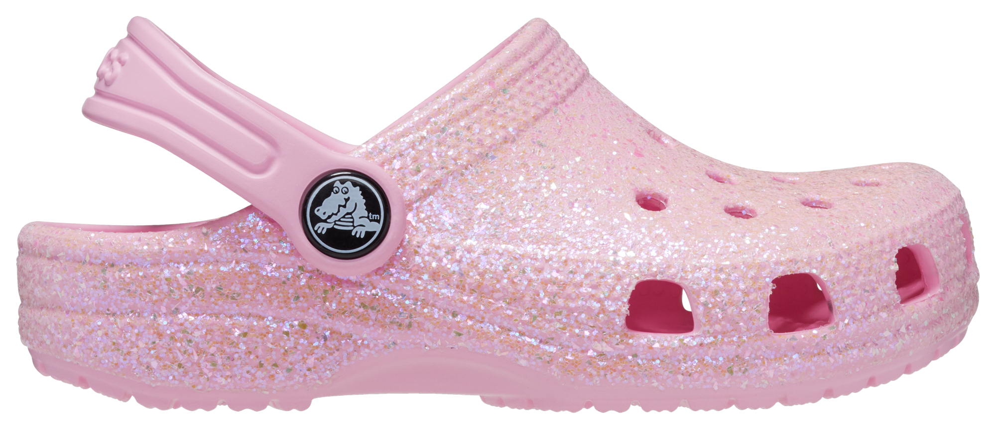 Girls discount sparkle crocs