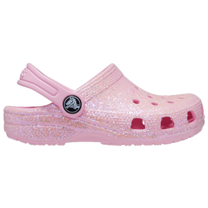 Pink glitter hot sale crocs adults