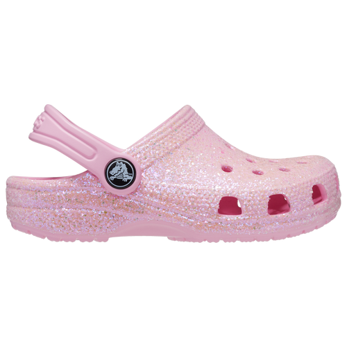 Crocs Kids' Classic Glitter Clog Sandal In Flamingo