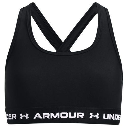 

Girls Under Armour Under Armour Crossback Mid Solid - Girls' Grade School Black/Black/White Size M