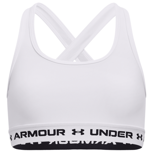 

Girls Under Armour Under Armour Crossback Mid Solid - Girls' Grade School White/Black/White Size S