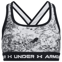 Girls' Grade School - Under Armour Crossback Mid Printed - Pitch Gray/White