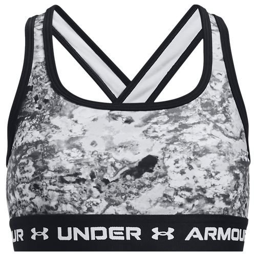 

Girls Under Armour Under Armour Crossback Mid Printed - Girls' Grade School Pitch Gray/White Size L