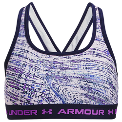 Girls' Grade School - Under Armour Crossback Mid Printed - Violet Void/Lunar Purple/Midnight Navy