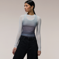 Cozi Long Sleeve Layered Mesh Top -  Rose Camo/Pure Cashmere