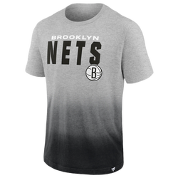 Men's - Fanatics Nets Board Crasher Dip-Dye T-Shirt - Heather Gray