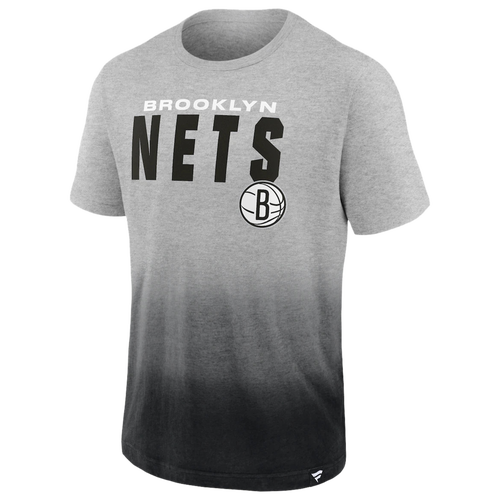 

Fanatics Mens Brooklyn Nets Fanatics Nets Board Crasher Dip-Dye T-Shirt - Mens Heather Gray Size XL