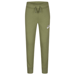 Boys' Preschool - Nike Club Fleece Rib Cuff Pants - Olive/White