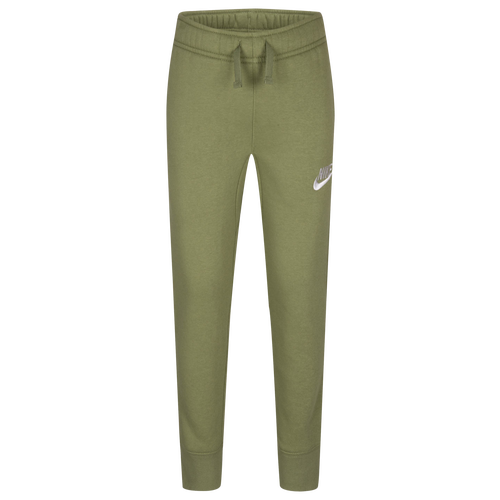 Nike Kids' Boys  Club Fleece Cuff Pants In Olive/white