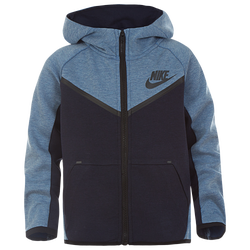 Boys' Preschool - Nike Tech Fleece Full-Zip Hoodie - Blue/Grey
