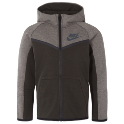Boys' Preschool - Nike Tech Fleece Full-Zip Hoodie - Dark Stucco Heather/Black