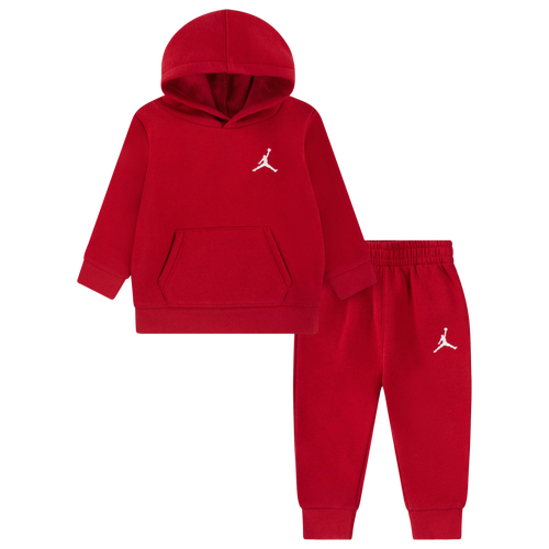 

Boys Infant Jordan Jordan MJ Essentials Fleece Pullover Set - Boys' Infant Red Size 12MO