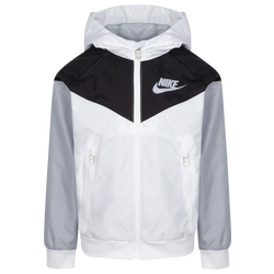 Boys' Preschool - Nike Windrunner Jacket - Wolf Grey/White/Black