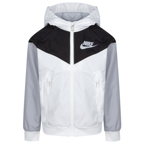 

Nike Boys Nike Windrunner Jacket - Boys' Preschool Wolf Grey/White/Black Size 5