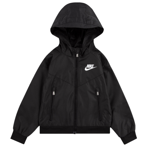 

Nike Boys Nike Windrunner Jacket - Boys' Preschool White/Black Size 6