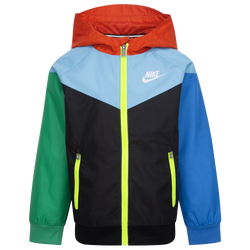 Boys' Preschool - Nike Windrunner Jacket - Red/Green/Aquarius Blue