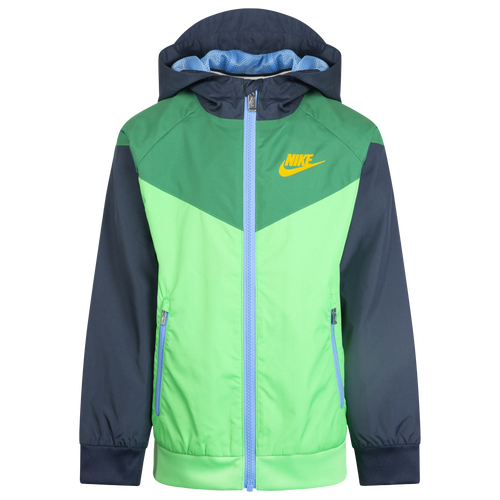 

Boys Preschool Nike Nike Windrunner Jacket - Boys' Preschool Green/Navy Size 4