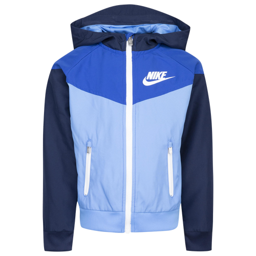 Shop Nike Boys Preschool   Windrunner Jacket In Navy/royal